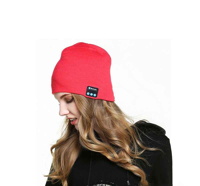 Wireless Bluetooth Earbuds in Knitted Hat - Music Stereo