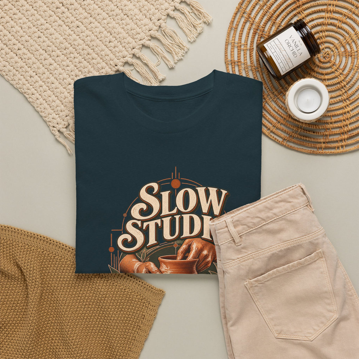 Slow Studio Pottery Wheel Graphic Tee | Good Things Take Shape | Gildan 5000