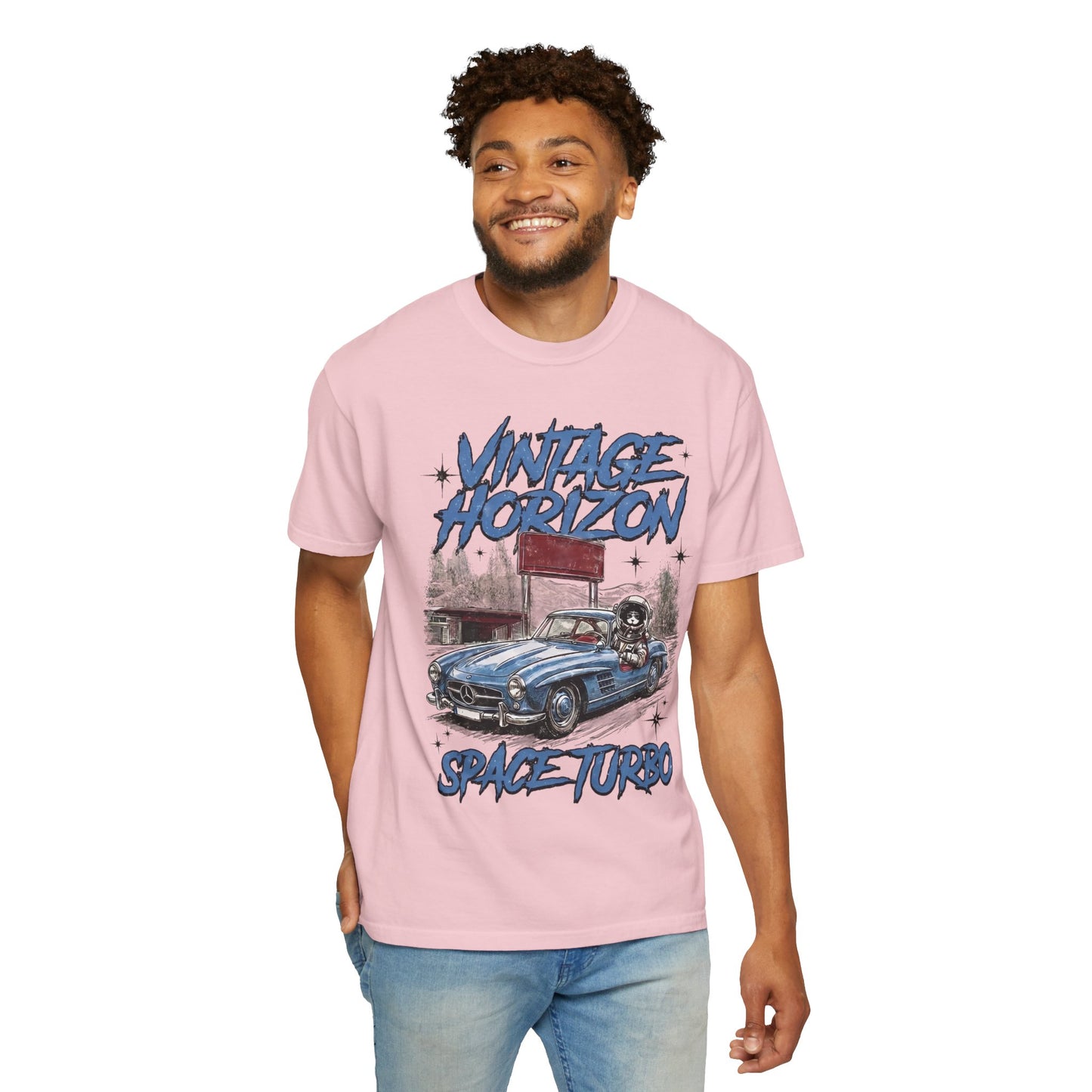 Vintage Horizon Space Turbo T‑Shirt — Retro Car Graphic Tee