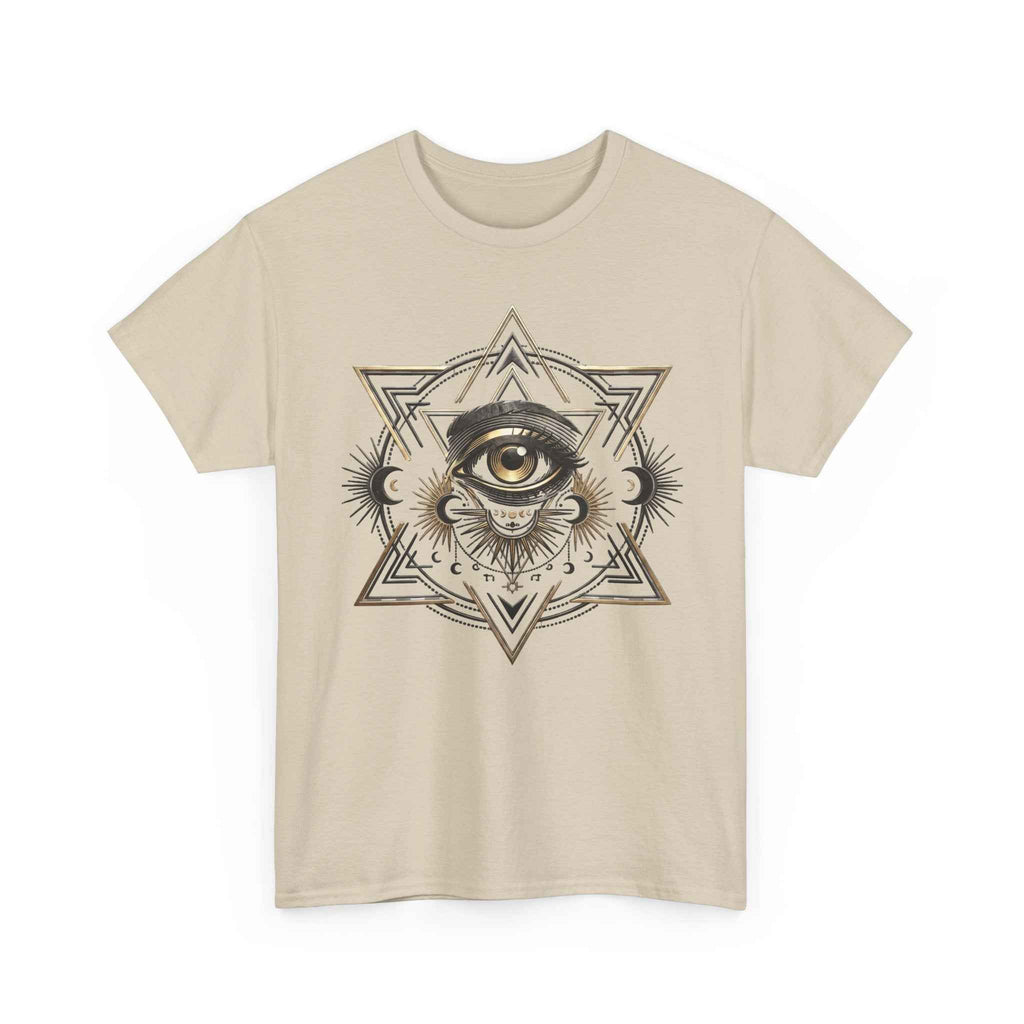 Mystic Eye & Sacred Geometry Graphic Tee - Dark Alternative Streetwear