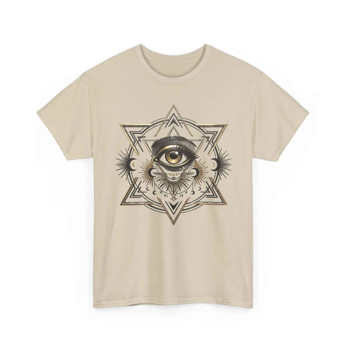 Mystic Eye & Sacred Geometry Graphic Tee - Dark Alternative Streetwear