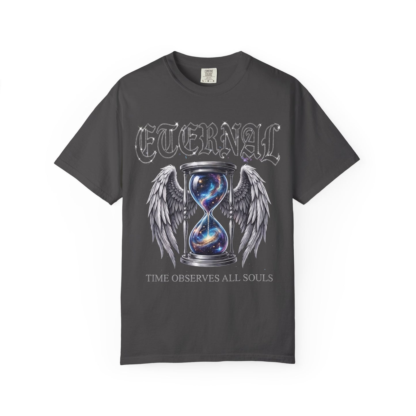 Eternal Hourglass T-Shirt — 'Time Consumes All Souls' Graphic Tee