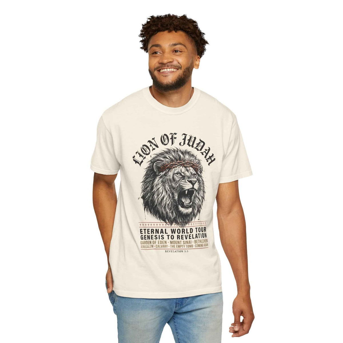 Vintage Lion of Judah Christian Tour Shirt - Heavyweight Comfort Colors Tee