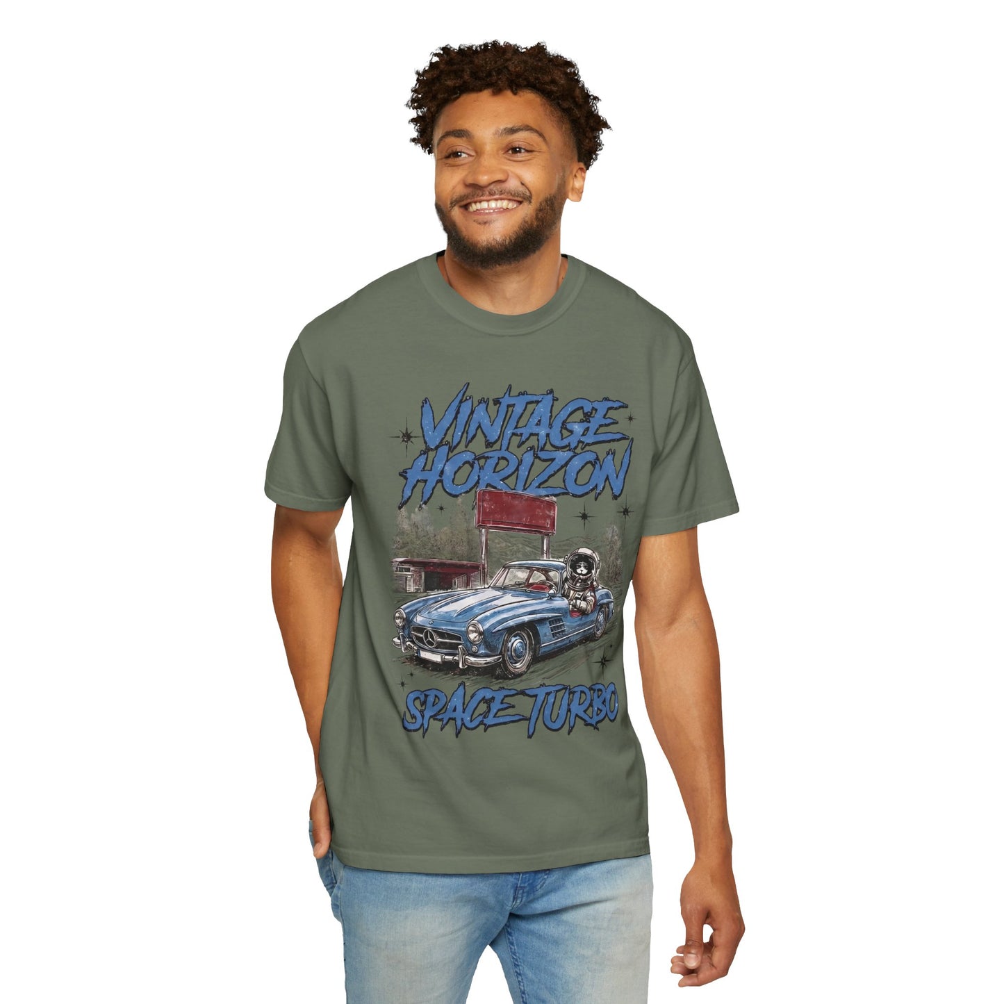 Vintage Horizon Space Turbo T‑Shirt — Retro Car Graphic Tee