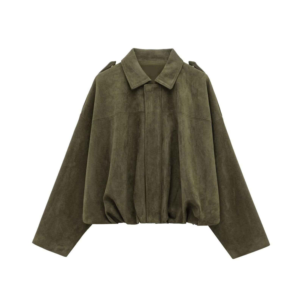 Men's Faux Suede Pilot Jacket - Stylish, Comfortable Zip-Up Coat