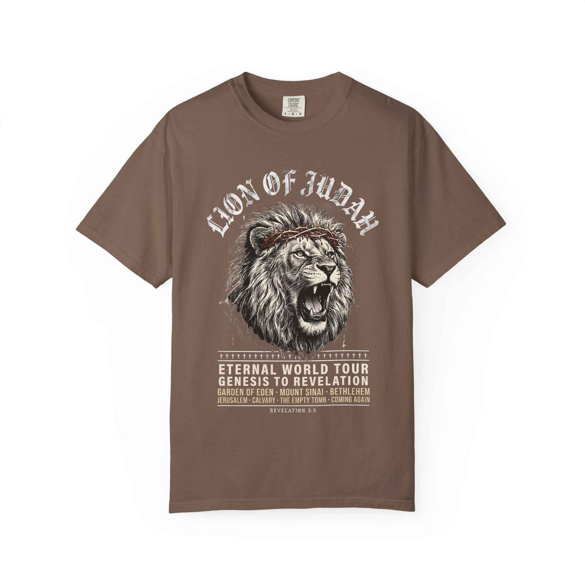 Vintage Lion of Judah Christian Tour Shirt - Heavyweight Comfort Colors Tee