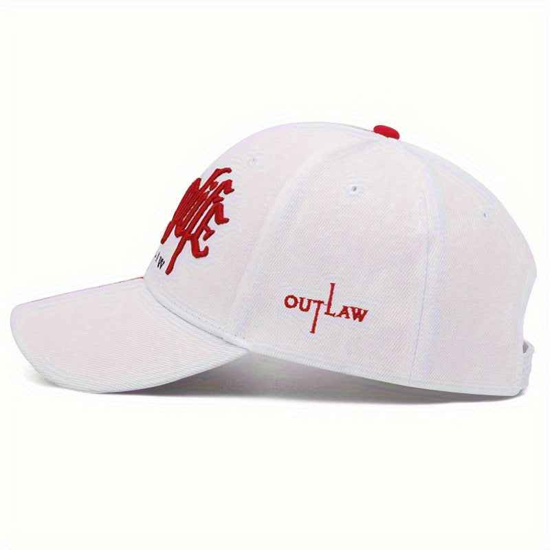 Peaked Sun Hat - Double Stitch Embroidered Letters, All Seasons Comfort