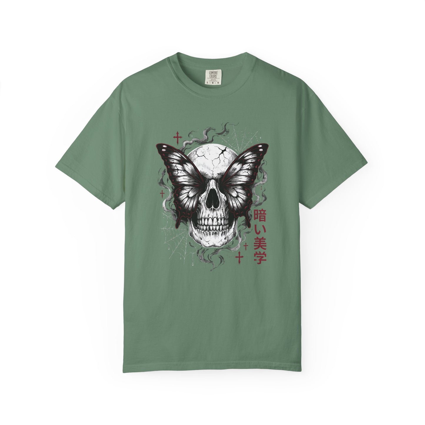 Skull Butterfly T-Shirt — Dark Aesthetic "暗い美学" Graphic Tee