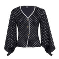 French-Style Vintage Chic Wave Polka Dot T-Shirt