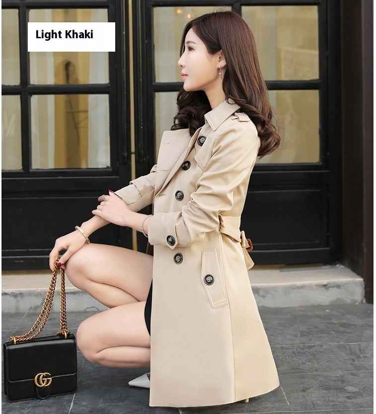 Women's Fashion Trench Coat Mid-length Coat