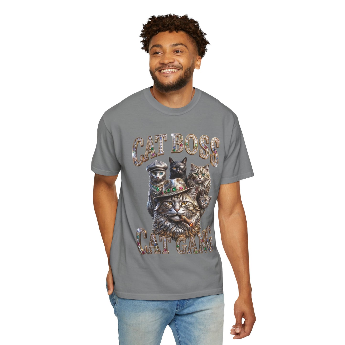 Cat Boss Cat Gang Graphic T-Shirt