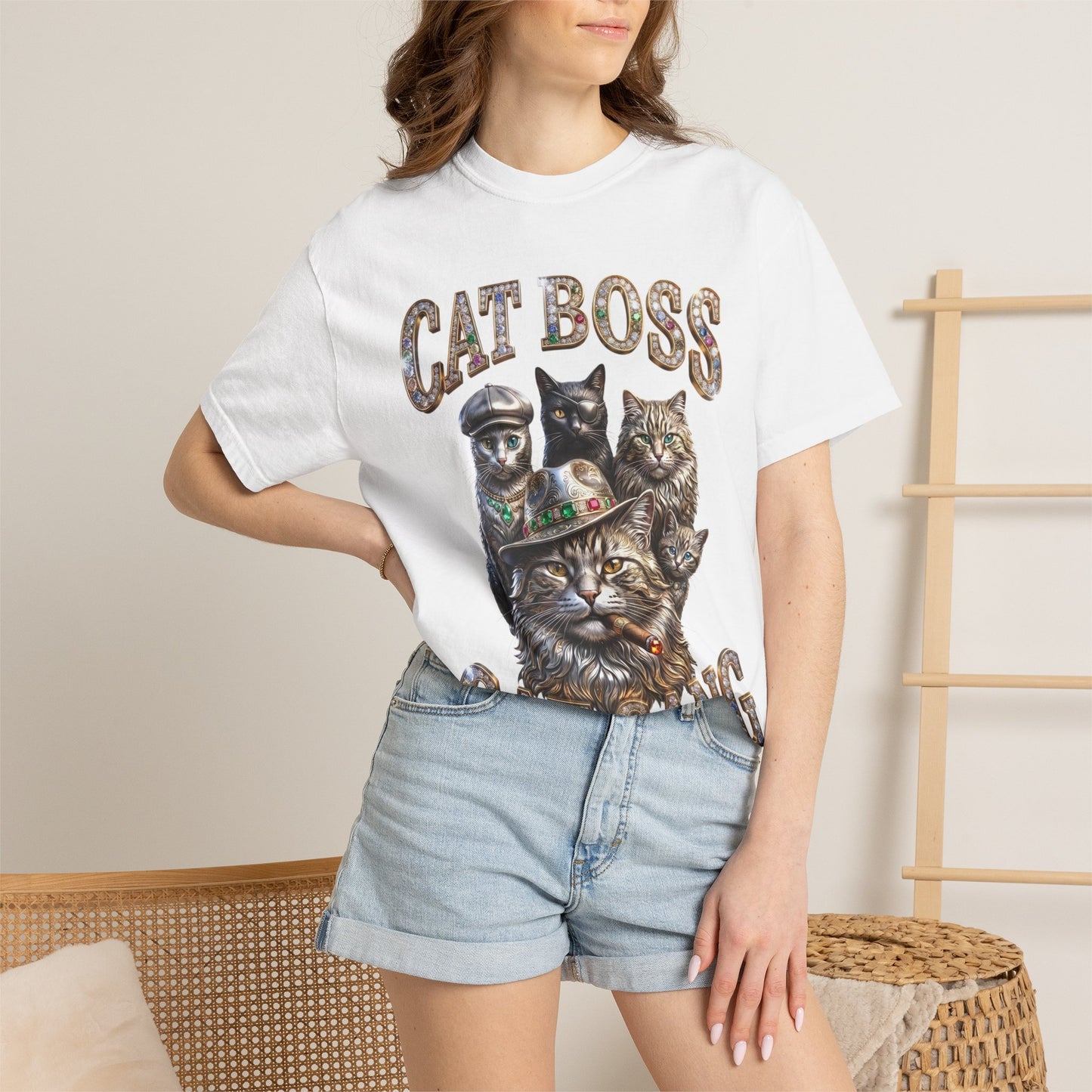 Cat Boss Cat Gang Graphic T-Shirt