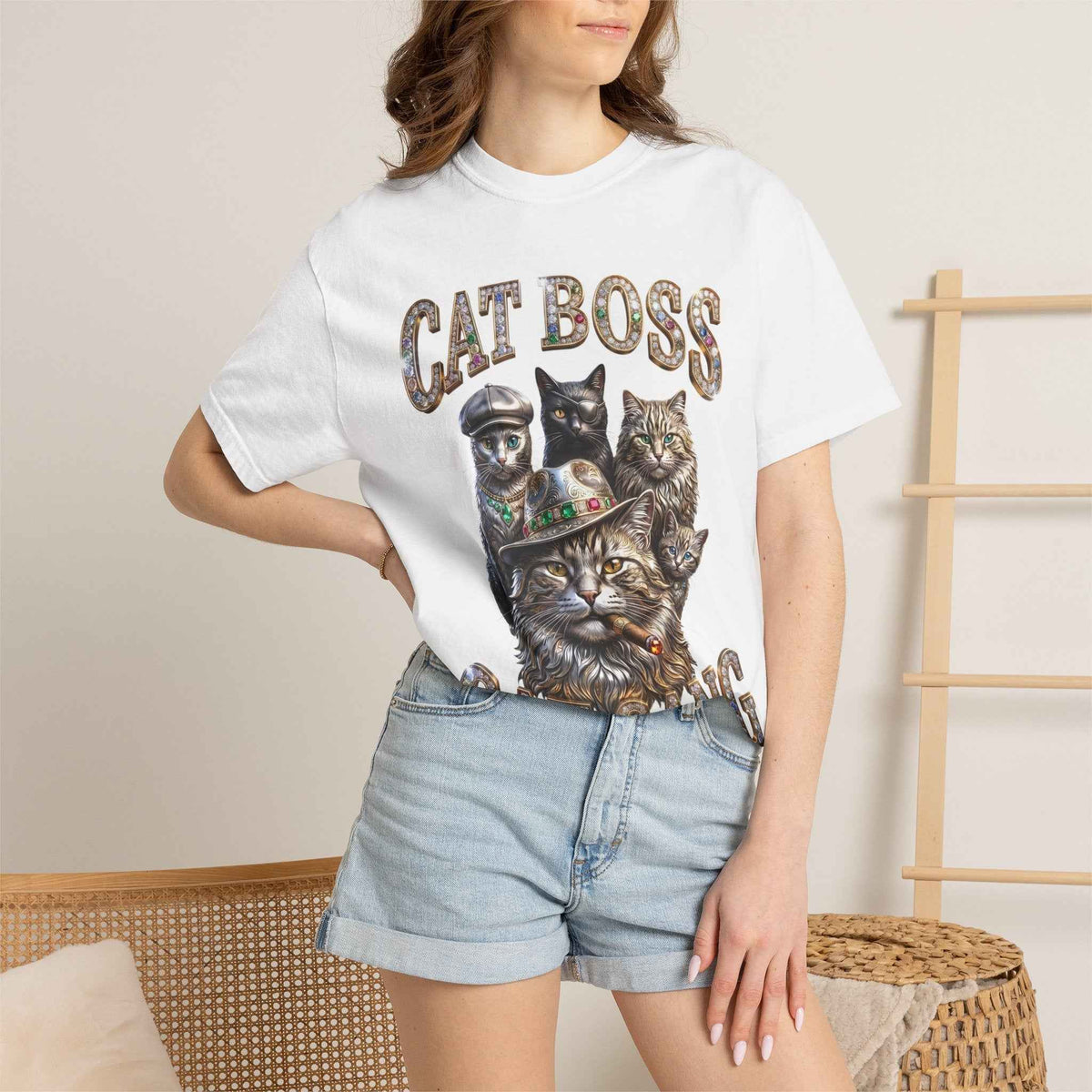 Cat Boss Cat Gang Graphic T-Shirt - Vintage Fit & Bold Print