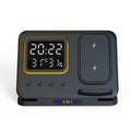 15W Wireless Charging Stand 5-in-1 Alarm Clock: Multi-Device Fast Charger
