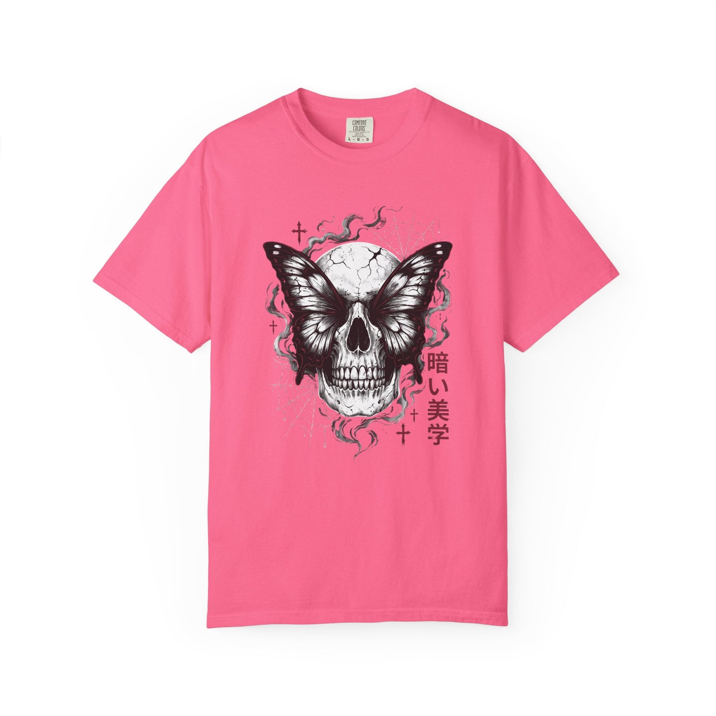 Skull Butterfly T-Shirt — Dark Aesthetic "暗い美学" Graphic Tee