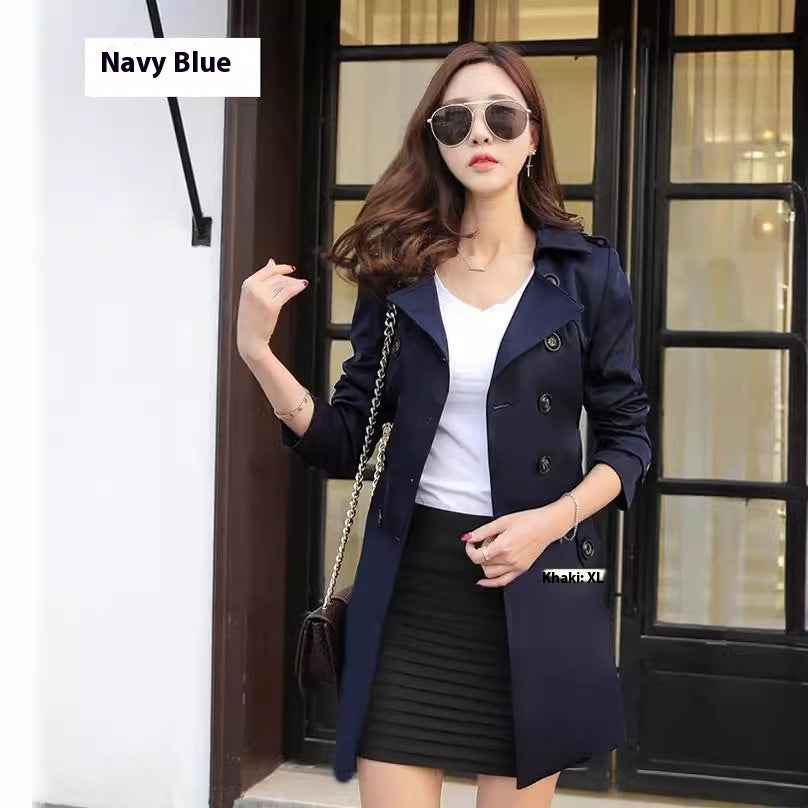 Women's Fashion Trench Coat Mid-length Coat