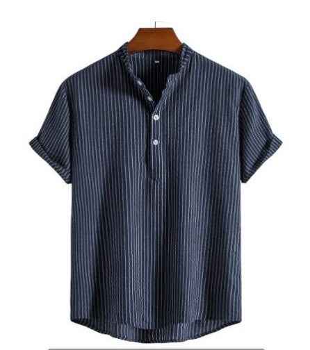 Ethnic Style Series Loose Oversized Shirts - Comfortable Stand Collar Cotton Tees