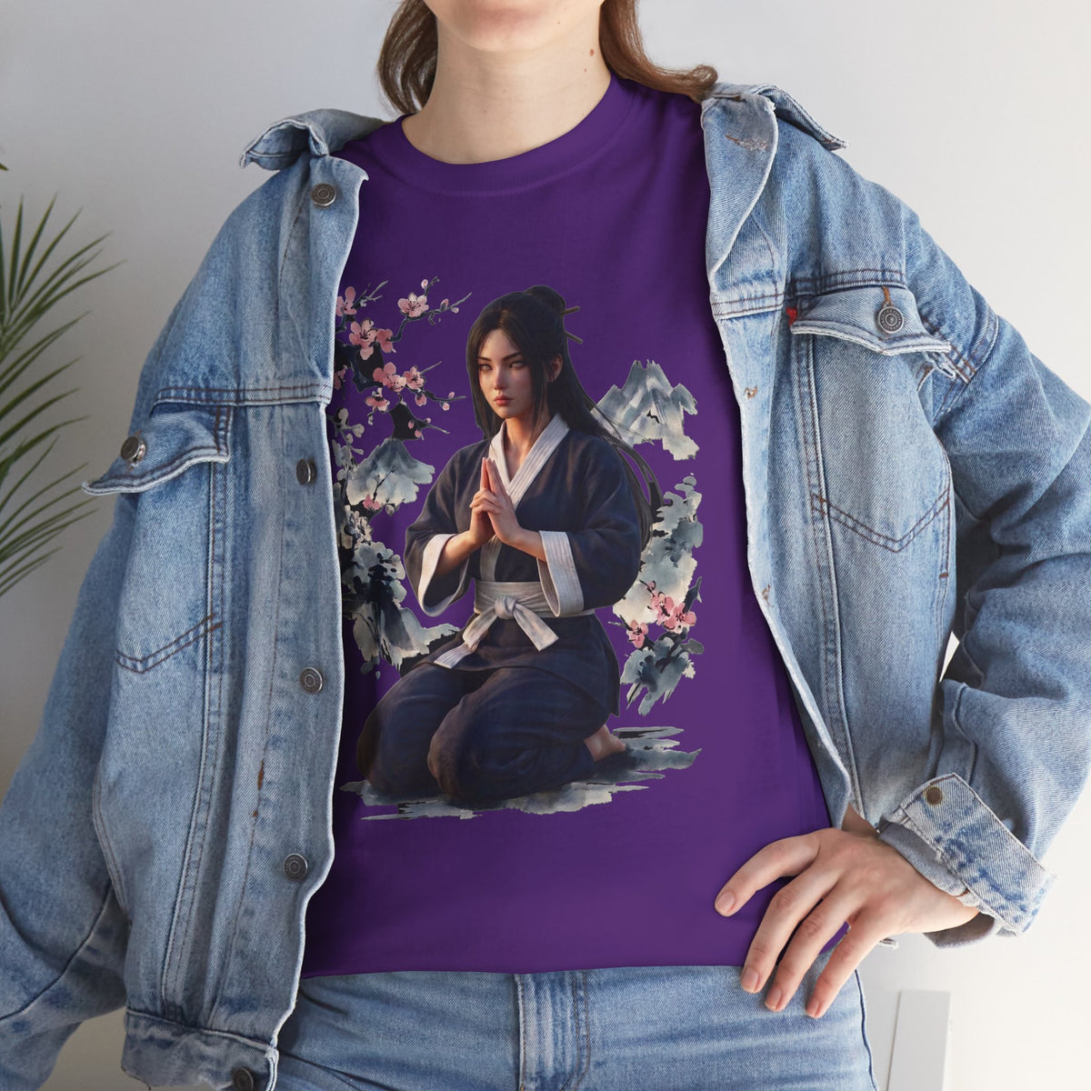 Japanese Aesthetic Kunoichi Sakura Graphic T-Shirt Anime