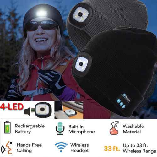 Bluetooth LED Smart Hat - Wireless Headphone & Hands-Free Speaker
