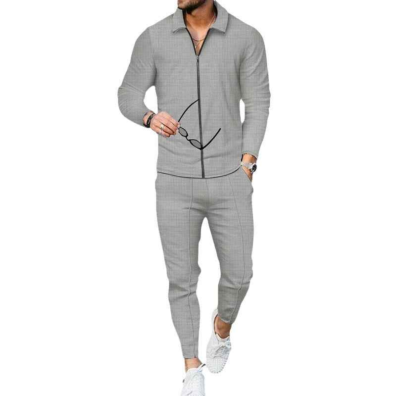 Modern Unisex Button Closure Jacket & Pants Set - Casual Fashion Outfit