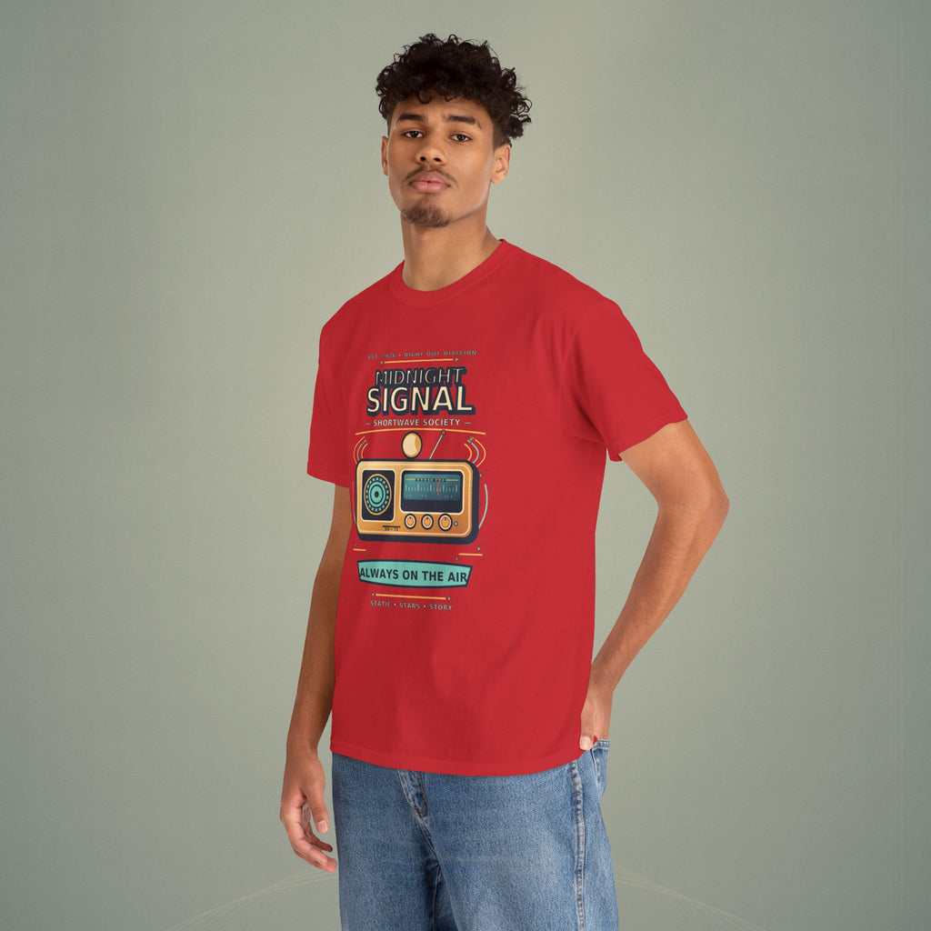 Midnight Signal Shortwave Society Tee | Vintage Ham Radio Operator Graphic Shirt | Gildan 5000