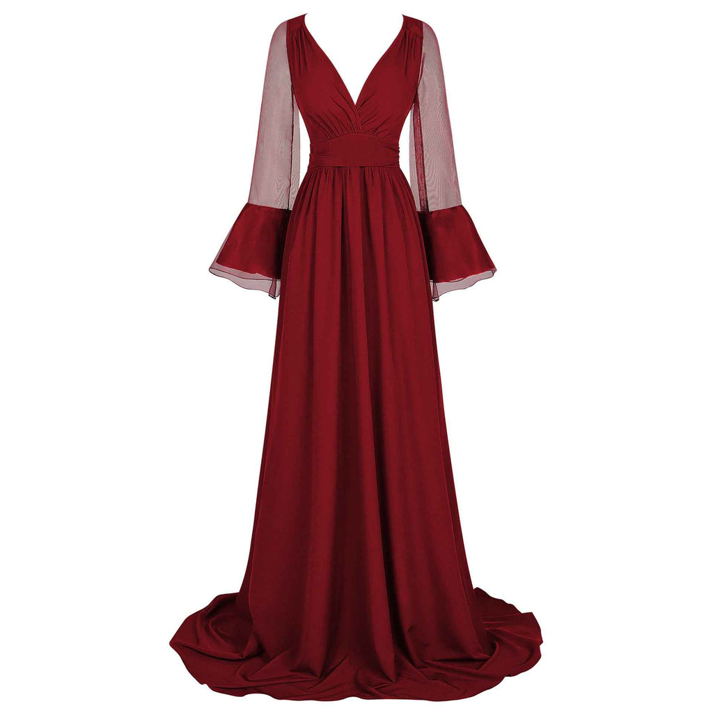 Renaissance And Medieval European Court-style Trailing Dress