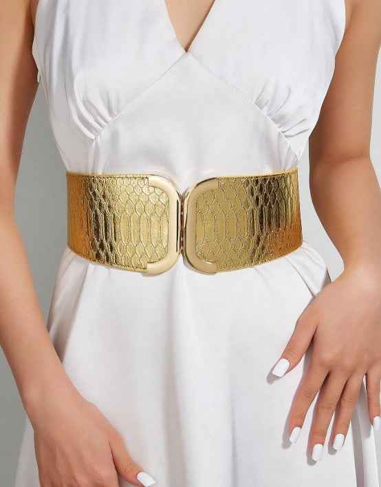 Dragon Print Women's Belt - Quick Release, Elastic & Stylish