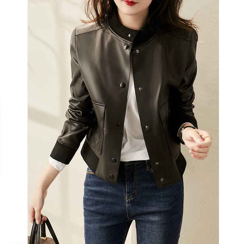Temperament Round Neck Thread Modified Straight Jacket