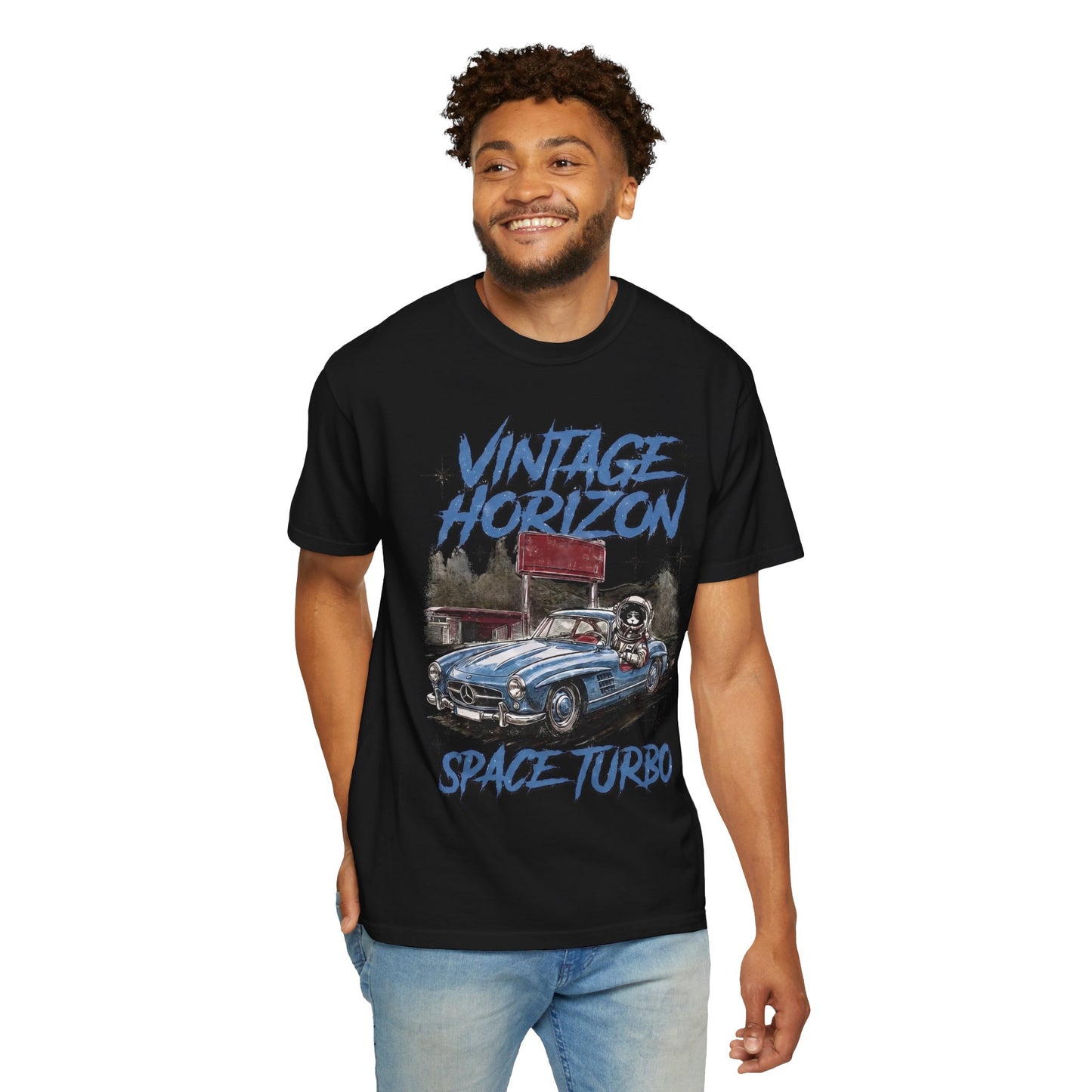 Vintage Horizon Space Turbo T‑Shirt — Retro Car Graphic Tee