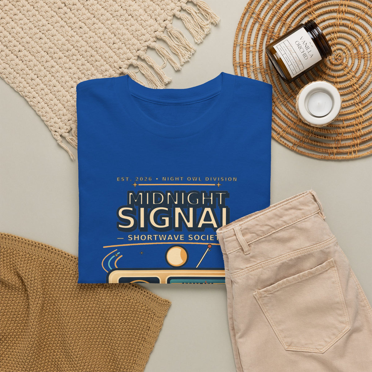 Midnight Signal Shortwave Society Tee | Vintage Ham Radio Operator Graphic Shirt | Gildan 5000
