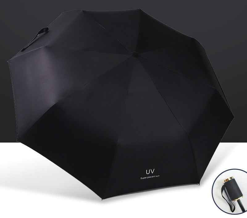 Automatic Folding Sun Rain Umbrella, Lightweight 8-Bone UV Protection