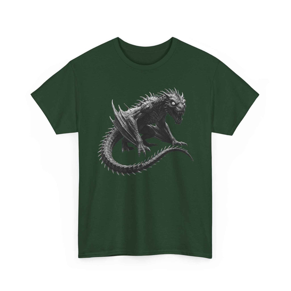 Fierce Dragon Graphic Tee - Dark Fantasy Streetwear Tee