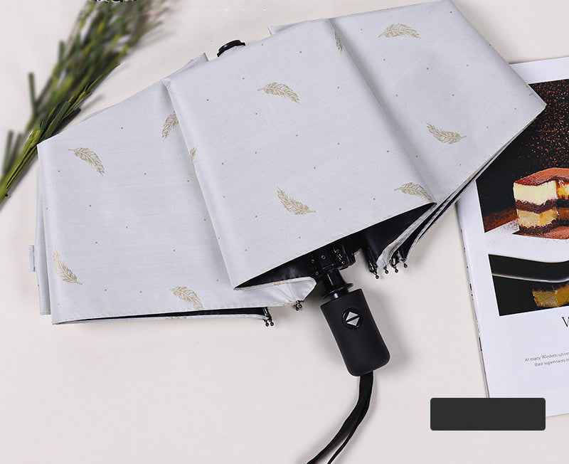 Automatic Folding Sun Rain Umbrella, Lightweight 8-Bone UV Protection