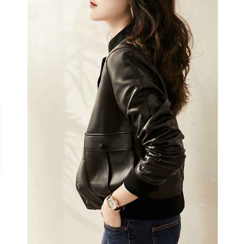 Temperament Round Neck Thread Modified Straight Jacket