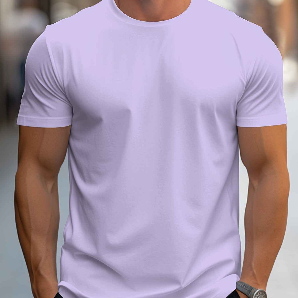 Quick-Drying Breathable Spandex Round Neck Short Sleeve Shirt