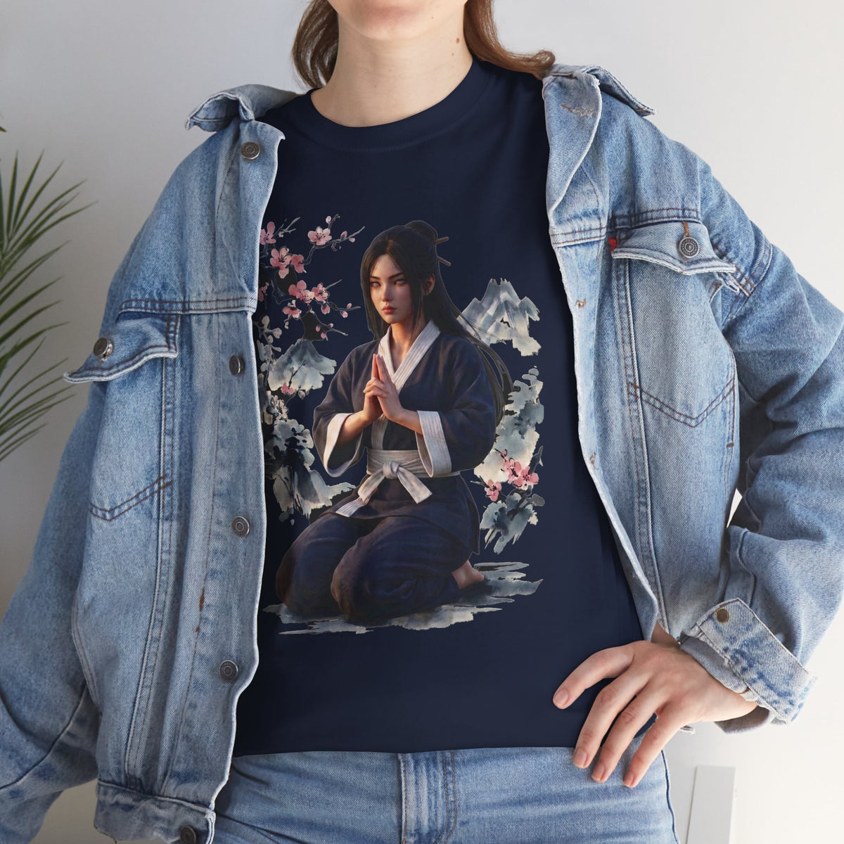 Japanese Aesthetic Kunoichi Sakura Graphic T-Shirt Anime