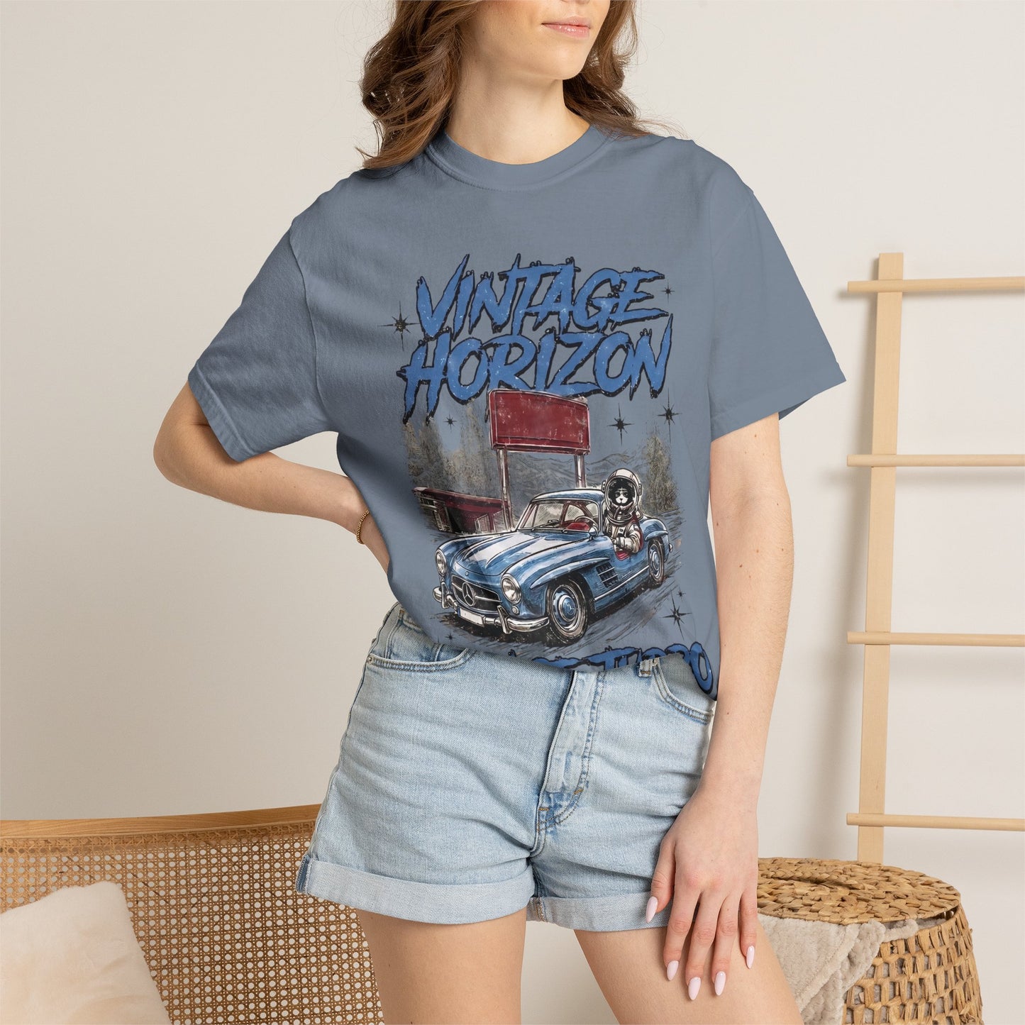 Vintage Horizon Space Turbo T‑Shirt — Retro Car Graphic Tee