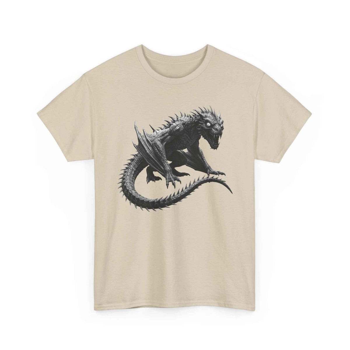 Fierce Dragon Graphic Tee - Dark Fantasy Streetwear Tee