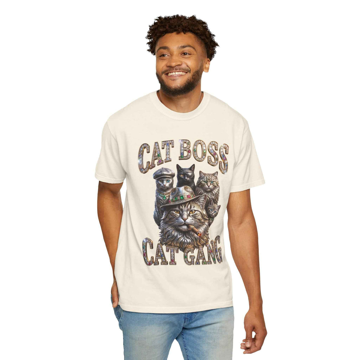 Cat Boss Cat Gang Graphic T-Shirt - Vintage Fit & Bold Print