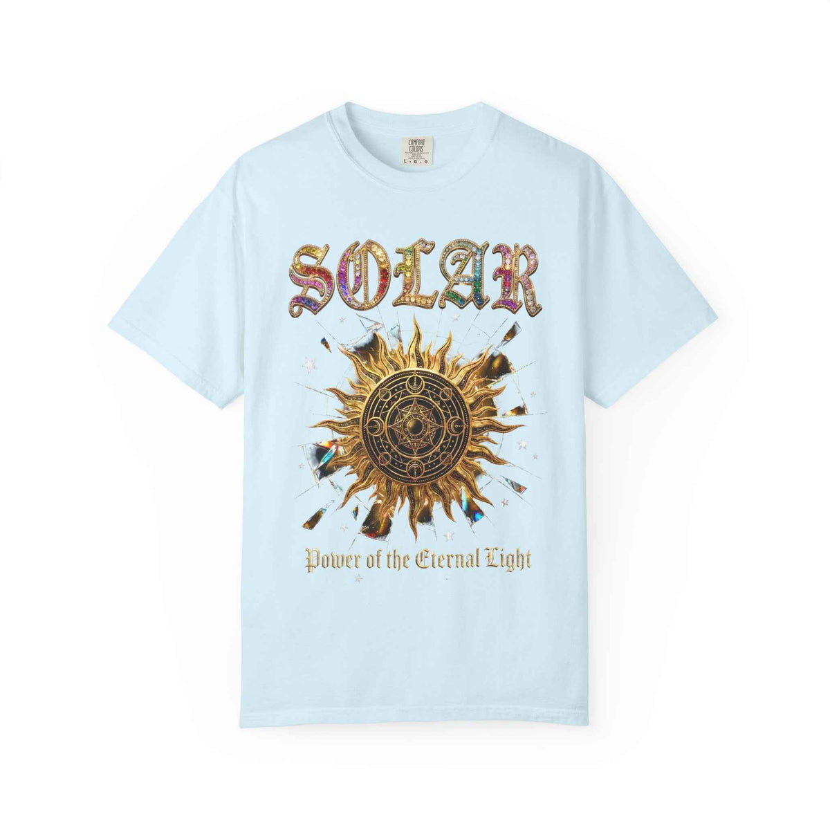 Vintage Sun Print Graphic T-Shirt - Retro Solar Symbol Design
