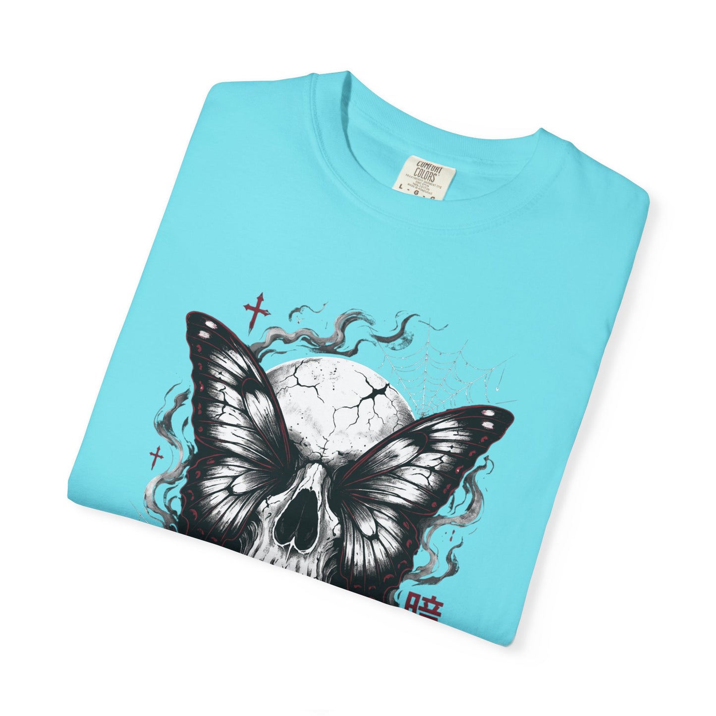 Skull Butterfly T-Shirt — Dark Aesthetic "暗い美学" Graphic Tee