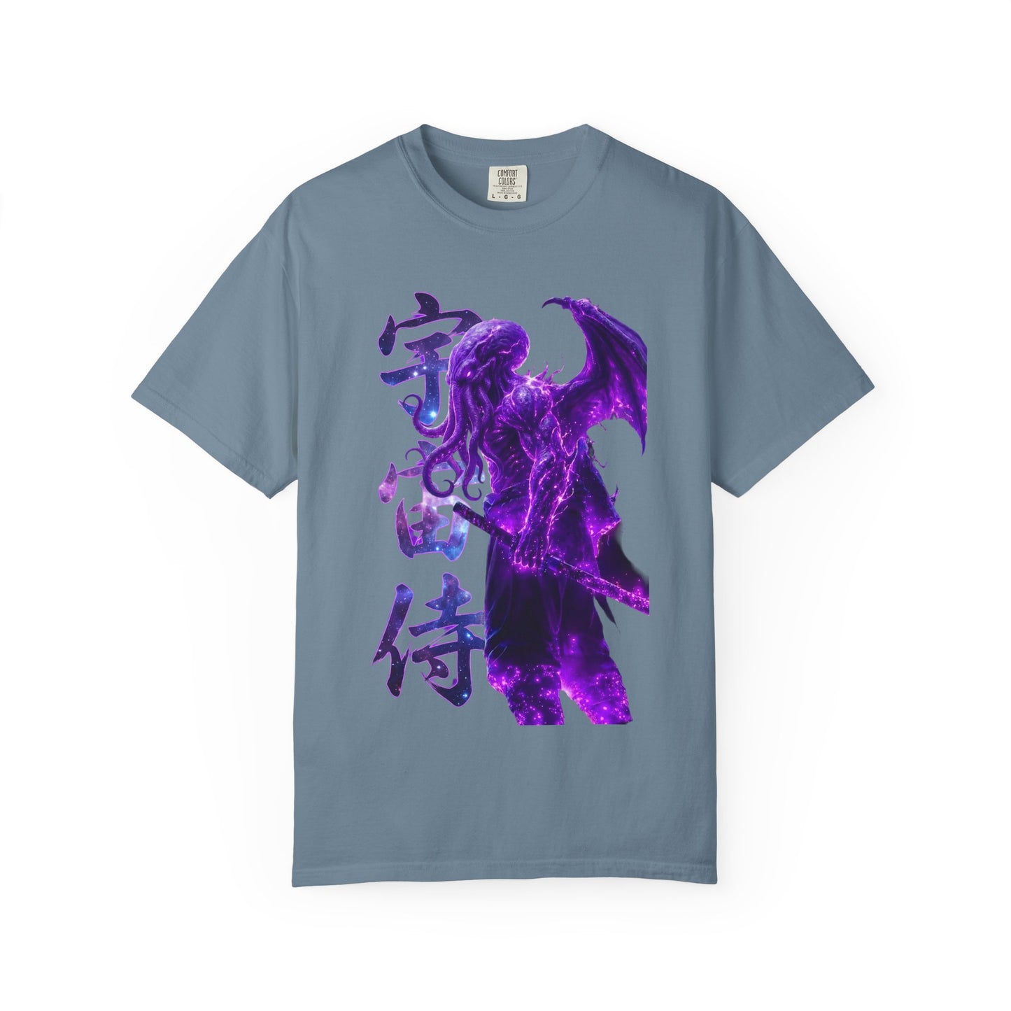 Purple Galaxy Monster Shirt Japanese Aesthetic T Shirt Cosmic Horror Graphic Tee Harajuku Streetwear Comfort Colors 1717 Apparel