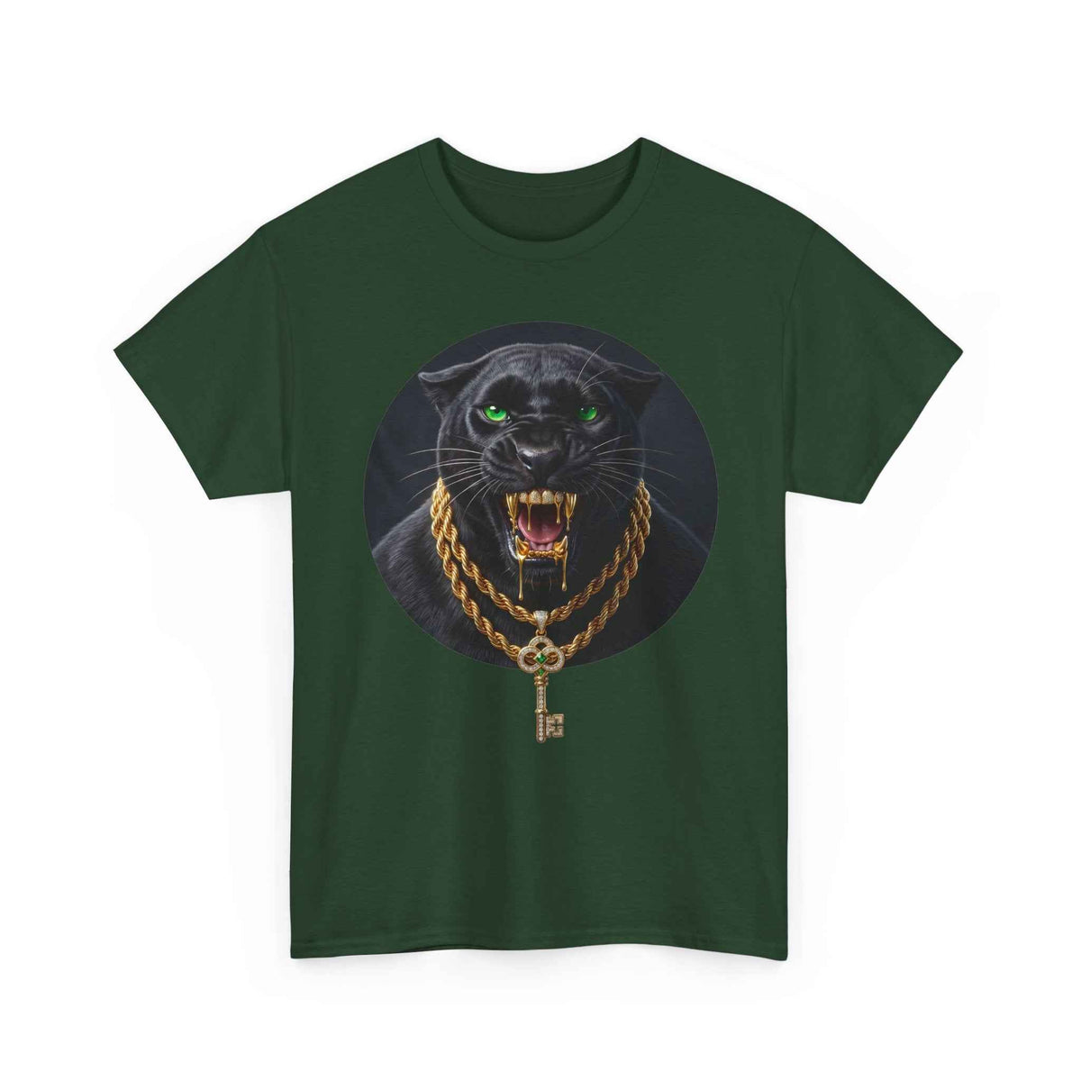 White Iced Out Panther Graphic Tee - Premium Heavy Cotton Streetwear
