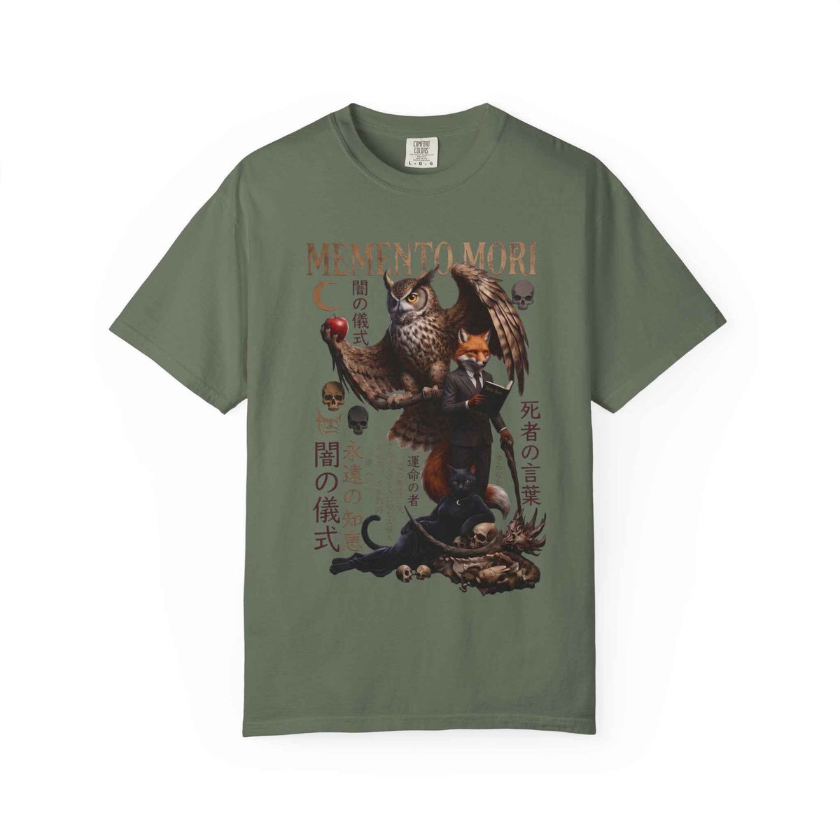 Memento Mori Graphic Tee: Gothic Celestial & Japanese Manga Unisex