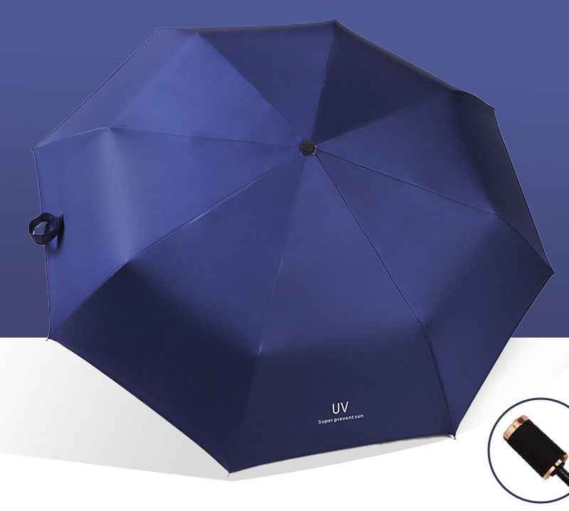 Automatic Folding Sun Rain Umbrella, Lightweight 8-Bone UV Protection