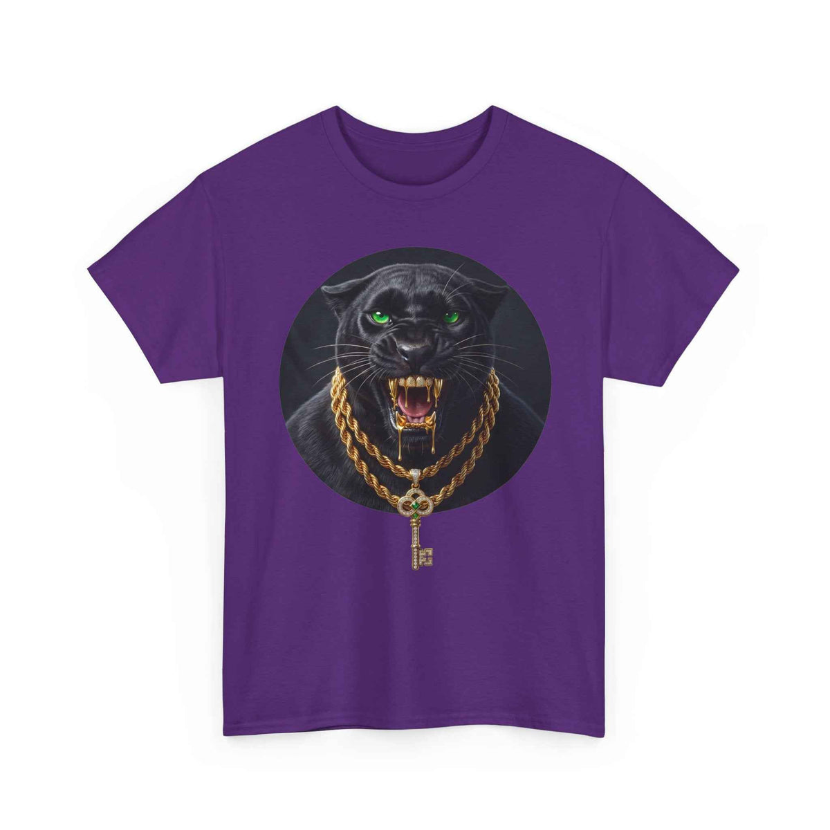 White Iced Out Panther Graphic Tee - Premium Heavy Cotton Streetwear