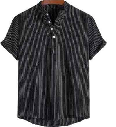 Ethnic Style Series Loose Oversized Shirts - Comfortable Stand Collar Cotton Tees