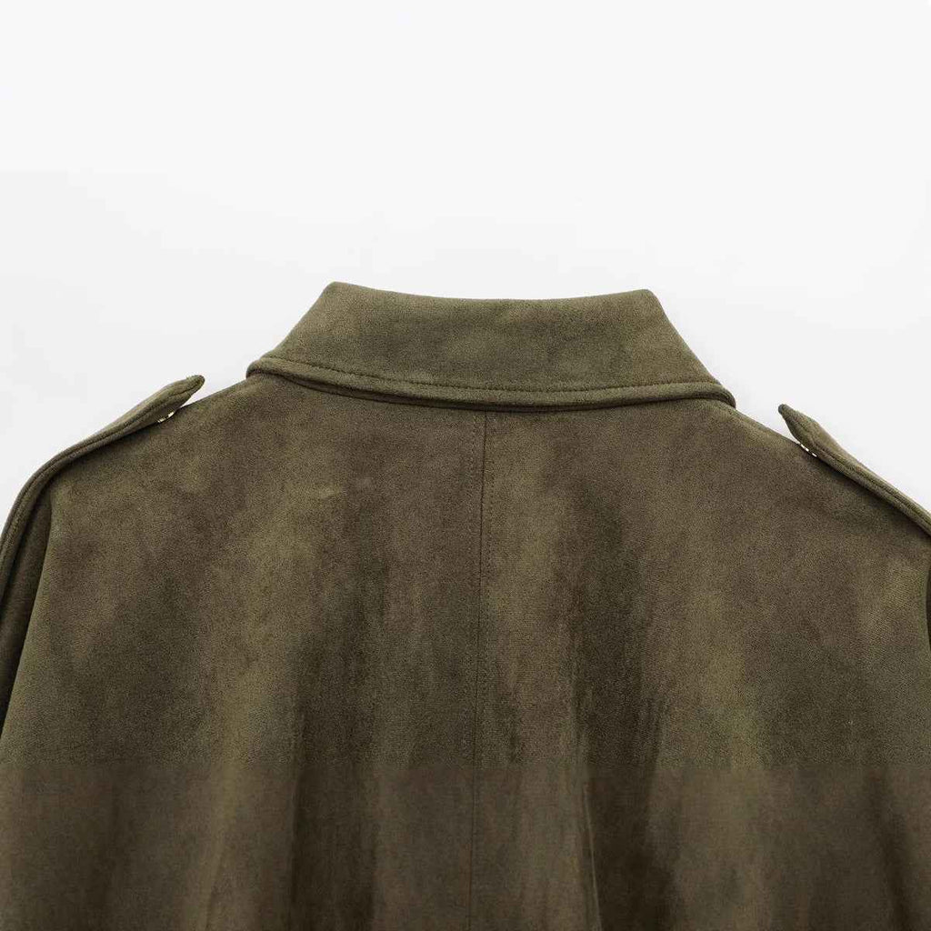 Men's Faux Suede Pilot Jacket - Stylish, Comfortable Zip-Up Coat