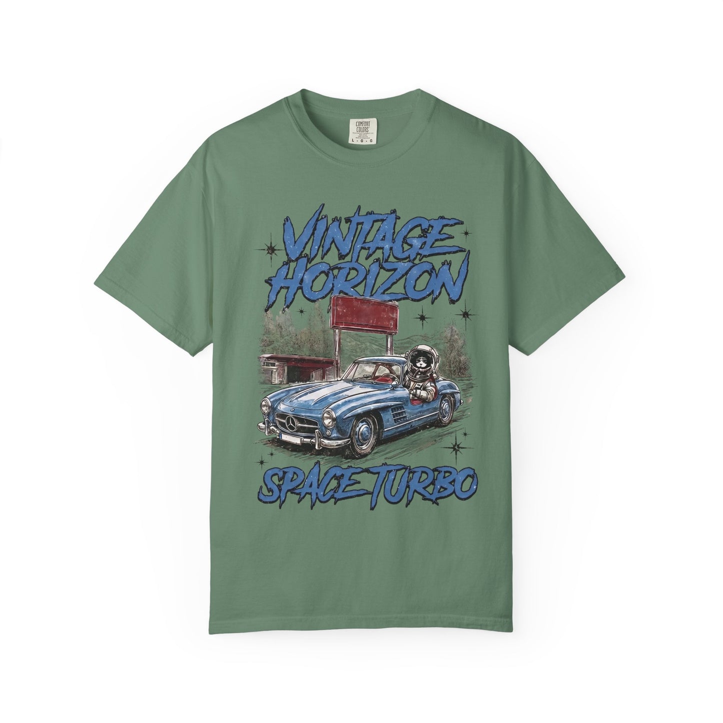 Vintage Horizon Space Turbo T‑Shirt — Retro Car Graphic Tee