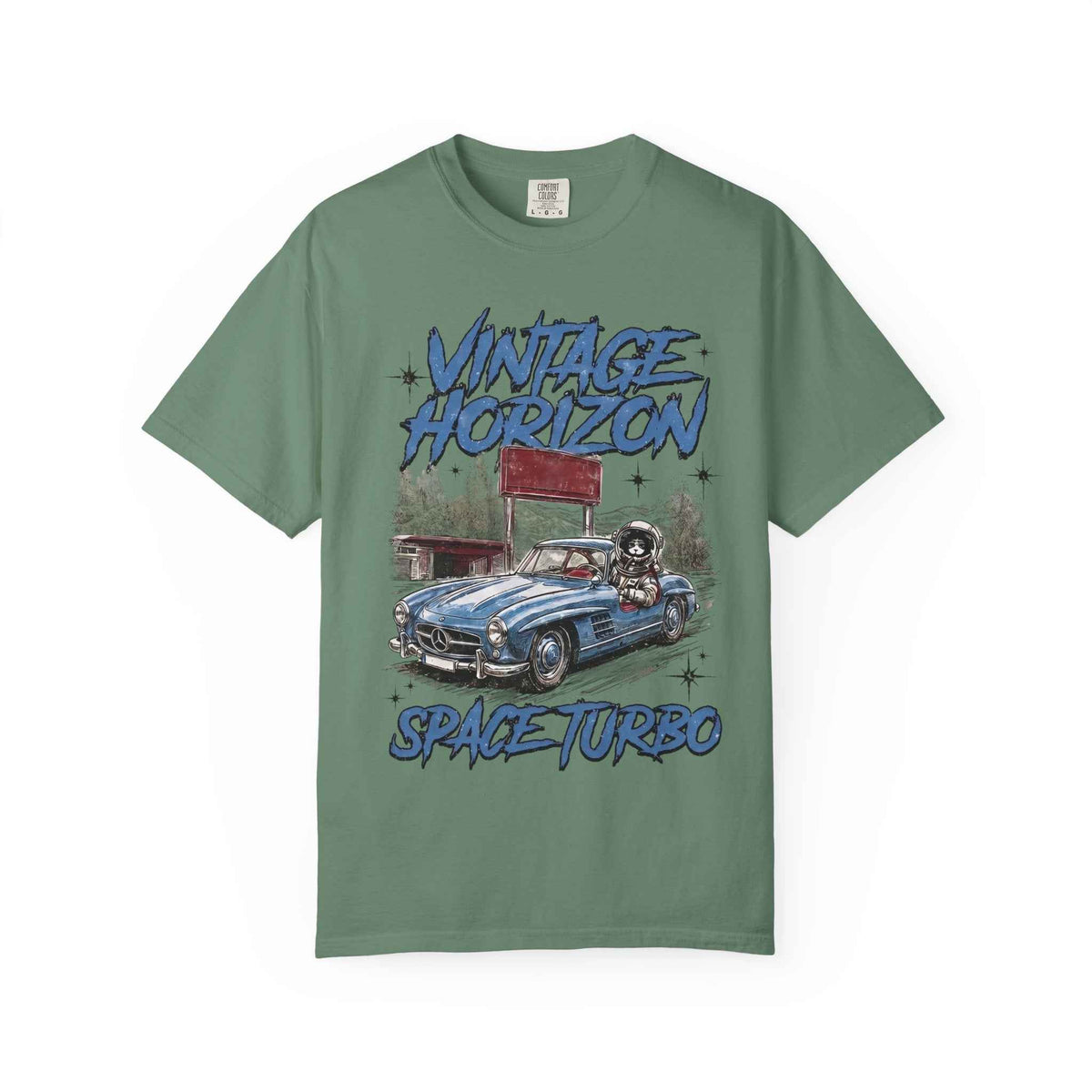 Vintage Horizon Space Turbo T‑Shirt — Retro Car Graphic Tee